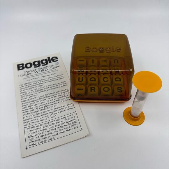 Vintage 1976 Boggle/Parker Game 3Minute Boggle Game w/ Challenge Cube Complete - Picture 4 of 6